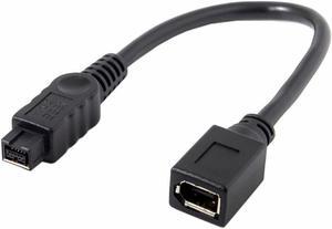 IEEE 1394a 6P Firewire 400 6Pin Female to IEEE 1394b 9P Firewire 800 9Pin Male Extension Cable