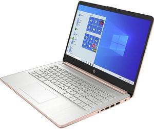 HP 14-dq0000 14" Notebook - HD - 1366 x 768 - Intel Celeron N4020 Dual-core (2 Core) 1.10 GHz - 4 GB RAM - 64 GB Flash Memory - Pale Rose Gold, Natural Silver 14-dq0030nr