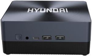 Hyundai Mini PC, Windows 10 Pro, Intel N4020, 4GB RAM, 128GB Storage,  Supports 2.5 SATA & M.2 SSD Slot, USB-C, Dual Monitor Support, 4K UHD,  Fanless, Vesa Mount Included, AC WiFi 