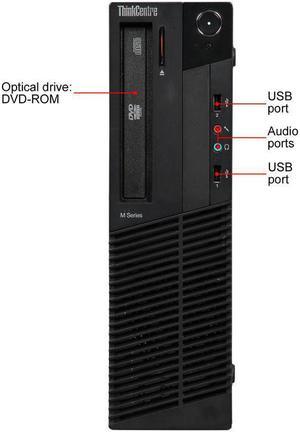 Lenovo A Grade Desktop Computer M82 - SFF Intel Core i5 3rd Gen 3470 (3.20 GHz) 8 GB DDR3 120 GB SSD Windows 10 Pro 64-Bit