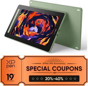 XPPen Artist 16 2nd Drawing Tablet, Graphic Tablet For Animation, Digital Art Pen Display with Full Lamination 1080P Screen 8192 Pressure Levels Stylus for Computer Green