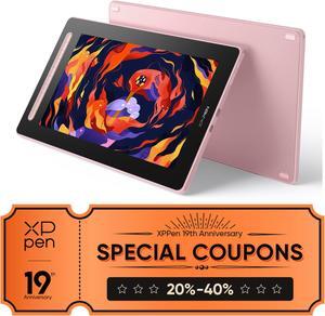 XPPen Artist 16 2nd Drawing Tablet, Graphic Tablet For Animation, Digital Art Pen Display with Full Lamination 1080P Screen 8192 Pressure Levels Stylus for Computer Pink