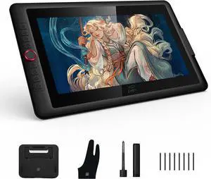 XP-PEN Artist15.6 Pro V2 15.6 Inch Drawing Pen Display Full-Laminated Drawing Monitor with Tilt Function and Red Dial (16384 Levels Pen Pressure)
