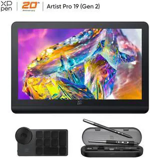 XPPen Artist Pro Drawing Tablet with Screen,18.4inch Drawing Monitor, Calman Verified 4K Display, 156% sRGB, Delta E<1.5, XP Gen 2 Graphic Tablet with Dual X3 Pro Series Styli, 16384 Pressure Levels