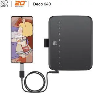 XPPen Latest Small Deco Drawing Tablet with Pen,16384 Levels Pressure/60°Tilt Support,6x4inch Graphic Tablet Resolution 5080LPI for Phone/Computer, Portablet Drawing Pad for Digital Art/OSU Game