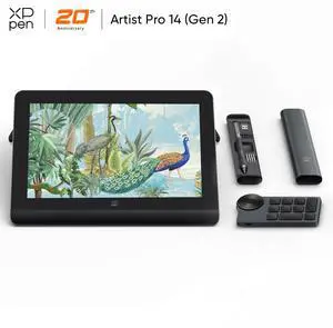 XP-Pen Artist Pro Series Drawing Tablets, 14"/16" Graphic Display,Latest Gen 2 Design for Animation,1920x1200 Monitor 123% SRGB Color Gamut, 16384 Pressure Level X3 Pro Stylus for Computer