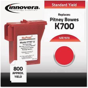 Innovera 7970 Red Ink Cartridges, 800 Pages, Compatible with Pitney Bowes Printer