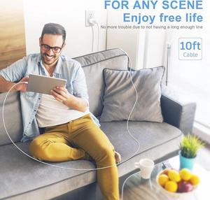 iPhone 16 15 Charger Fast Charging 3 Pack 20W USB C Charger with 10ft Braided Type C Cable for iPhone 16/16 Pro/16Pro Max/15 iPad Pro MacBook Air