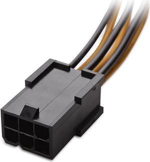 (2-Pack) 6-Pin PCIe to 8-Pin PCIe Adapter Power Cable - 4 Inches