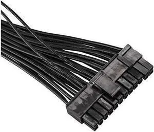 BUCIER ATX 24Pin 1 to 2 Port Power Supply Extension Cable PSU Male to Female Splitter 24PIN Extension Cable 32cm