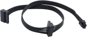 BUCIER Small 6Pin to Dual SATA SSD Power Supply Cable MINI 6Pin Turn 2 x SATA Hard Drive Power Cord For D.ell Main Board Interface