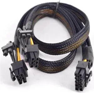 BUCIER For HP ProLiant DL380 G6 G7 PCI-e Graphics Card Power Supply Cable 10 Pin to Dual 6+2 Pin 8 Pin Sleeve Flat cable