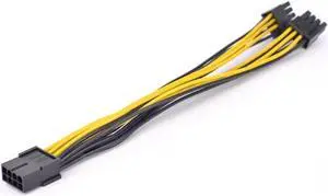 PCIe GPU 8pin to Dual 6+2Pin Power supply Cable PCI express Graphics card 2 ports 6+2pin to 8Pin power Port Multiplier 18AWG