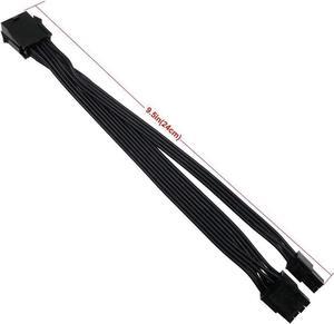 BUCIER (4-PCS) CPU 8 Pin Female to CPU 8 Pin ATX 4 Pin Male Power Supply Converter Adapter Extension Cable for Motherboard 9.5-inch(24cm)