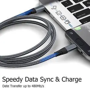 USB C to USB C Cable 6ft 60w, 3Pack USB C Cable, PD Type C Charging Cable Fast Charging Compatible with MacBook Pro 2020, iPad Pro, iPad Air 4, Galaxy S20, Switch, Pixel, LG and Other USB C Charger