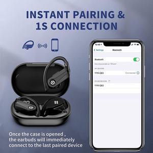 Ture Wireless Earbuds Bluetooth Ear Buds with Mic, 72H Wireless Headphones Bluetooth 5.3 Sport Earbuds Digital LED Display, IPX7 Waterproof Over Ear Earphones with Hooks for Sports Running Workout Gym