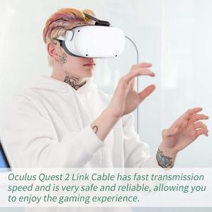 20Feet 6M VR Link Cable Compatible for Oculus Quest 2, USB 3.0 to USB Type C High Speed Data Transfer and Fast Charging USB Type C 3.2 Gen1 Cable for Quest2 VR Headset and Gaming PC (20ft/6M)