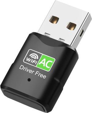 IHDAPP 650Mbps USB WiFi Adapter, 2.4Ghz & 5Ghz Dual-Band Wi-Fi Adapter, AC650 Wireless Adapter Network Card Compatible with Windows Vista/Xp/Win7/8.1/10/11