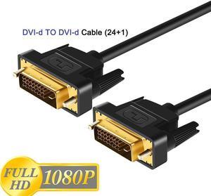 High Speed DVI to DVI Cable 3ft/1M, Gold Plated Plug DVI-D 24+1 Cable Male to Male Digital Video Monitor Cable,Support 1080P, for Gaming, DVD, HDTV and Projector