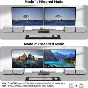 AUTYUE Dual Monitor Displayport KVM Switch 2 Monitors 4 Computers, 4 Port Displayport USB 3.0 DP1.4 Dual Monitor KVM Switcher 8K@30Hz/4K@144Hz 4 in 2 Out Keyboard Mouse Switches, with Wired Remote