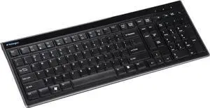 Ken-sing-ton K72357US Slim Type USB Keyboard Compatible with PC or Mac (Black)