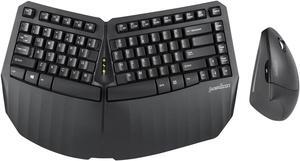 Per-ixx PERIDUO-813B US, Wireless Ergonomic Compact Keyboard & Vertical Mouse
