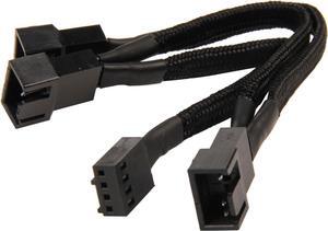 Silverstone All Black Sleeved 1-3 PWM Fan Splitter Cable 100 mm (CPF02)