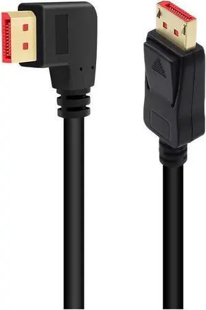 BUCIER 8K@60Hz 90 Degree Angled DP 1.4 Cable. Male to Male Right Angle Displayport 1.4 Cable Support 8K@60Hz 4K@144Hz 1080P@240Hz 6FT/1.8M