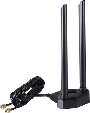 BUCIER Dual Band WiFi 2.4GHz 5GHz 5.8GHz RP-SMA Male WiFi Antenna with Magnetic Base for PC Desktop Computer PCI-E WiFi Network Card USB WiFi Adapter Bluetooth Card Wireless Router