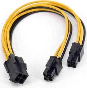 4Pin CPU Power supply Extension Cord Cable 18 AWG Y Splitter ATX 12V P4 Power Port Female 1 to 2 Female Connector Cable 20cm
