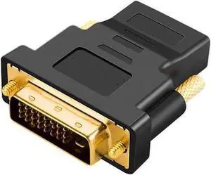 BUCIER DVI to HDMI Adapter Bi-Directional DVI Male to HDMI Female Converter Support 1080P 3D for PS5 PS4 TV Box Blu-ray Projector HDTV