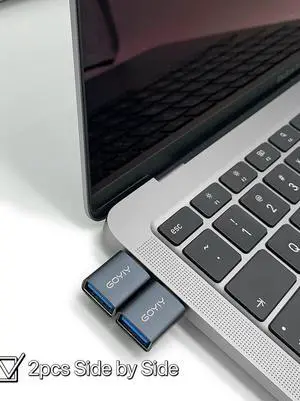 [10Gbps USB C to USB Adapter USB C Male to USB Female Adapter USB3.2 Gen 2 3-Pack Compatible with MacBook Pro/Air Laptops Phones and Other Type C or Thunderbolt 4/3 Devices(Grey)