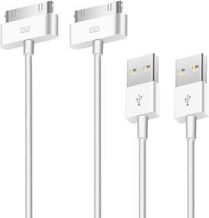 isptewhie 2pcs 30 Pin USB Sync Charging Cable Cord Replacement for Old Apple iPhone 4/4S 3G/3GS iPad 1/2/3 iPod Nano/iPod Touch