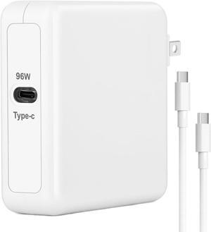 MacBook Pro Charger for MacBook Air 13 14 15 16 inch 2024 2023 2022 2021 2020 M1 M2 M3 chip Laptop 96W USB C Power Adapter Mac Book Computer Fast Charger Block for USBC Device Included Type C Cable