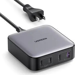 100W USB C Charger Nexode 4 Ports USB C Charging Station GaN Fast Desktop Charger Compatible with MacBook Pro XPS iPhone 16/16 Pro/15 Pro Galaxy S24/S23 Ultra iPad Steam Deck