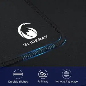 Mouse Pad with Polyester Fabric Smooth Gaming Mouse Pads with Improved Precision Water Resist Desk Mousepad with Stitched Edges Non-Slip Base for Gaming Office 14.1 x 11.8 inch