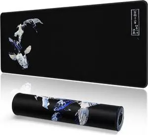 Mouse Pad Gaming Large Desk Pad (31.5 x 11.8 x0.12 inch) Washable Keyboard Pad Laptop Desk Mat Japanese Mouse Pad with Anti-Slip Rubber Base Extended Mouse Pad for Office & Home.
