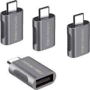 USB C to USB Adapter [4 Pack] USB C to A Adapter | Type C to USB|10Gbps High-Speed | USB OTG Convert | Compatible with MacBook Pro/Air iPhone 15 Laptops Tablets