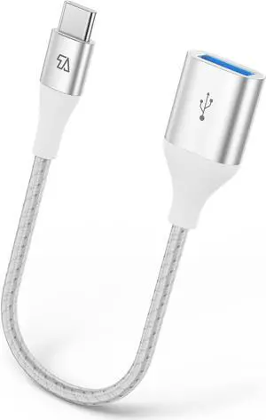 Type C to USB Adapter 10Gbps USB C to USB A Adapter for Galaxy S20/S10/S9 USB C to USB OTG Cable USB C Male to USB 3.1 Female OTG Adapter Compatible for New MacBook Pro iPad Air 2020