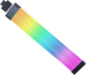 LIAN-LI Stri-mer Wireless 12+4pin Wide (12 Light Guides) Addressable RGB GPU Power Extension Cable - Not Inclueded Wireless Controller