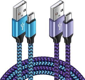 [6FT,2 Pack] Android Fast Charging Cable C Port Charger Cord USB A to Type C Cell Phone Long Wires for Samsung Galaxy S24/S22/S23 Ultra/S21/S20/A54/A14/A15/A55/A35,Google Pixel 8a/7/8pro/8/6,iPhone 15