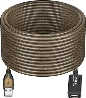 30FT USB Extension Cable, GGMTY USB 2.0 Type A Male to A Female Active Repeater Extension Cable 30ft, High Speed 480 Mbps