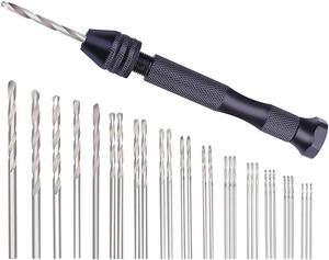 Hand Drill Bits Set 31Pcs Hand Drill Set Precision Pin Vise Micro-Mini Twist Drill Bits For Metal Wood Delicate Manual Work