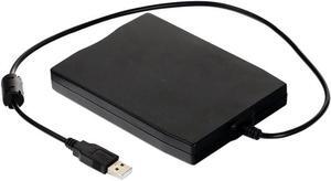 USB Floppy Drive 3.5" USB External Floppy Disk Drive Portable 1.44 MB FDD USB Drive Plug and Play for PC Windows 10 7 8 Windows XP Vista Mac Black