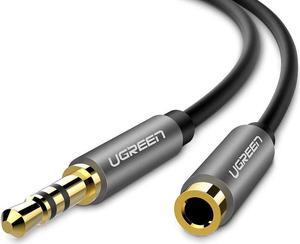 3.5mm Male to Female Stereo Audio Cable for iPhone, iPad or Smartphones, Tablets, Media Players -Black(3.3FT, 1meter)