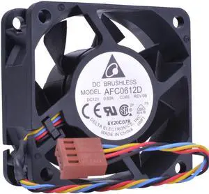 Original AFC0612D 12V 0.60A 6CM 6025 delta PWM fan case temperature control cooler