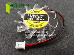 2pcs High quality ultra quiet 4010 Graphics card fan blade 35MM Diameter 25/26/27mm Hole Pitch 12V 0.1A fan blade 2pin