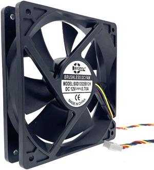 120mm PWM Dual Ball Bearing Computer Cooling Fan 4P,120X120X25mm 12cm DC 12V 4000RPM Speed Control 4wire Cooler