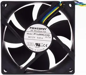 8cm NEW Original Foxconn PVA080G12Q -P01-AD DC12V 0.65A 8025 cooling fan PWM 4-Pin 8cm NEW Original Foxconn PVA080G12Q -P01-AD DC12V 0.65A 8025 cooling fan PWM 4-Pin