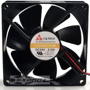 NEW original 92mm Y.S.TECH FD249225HB 9025 9225 2pin DC 24V 0.16A axial cooling fan